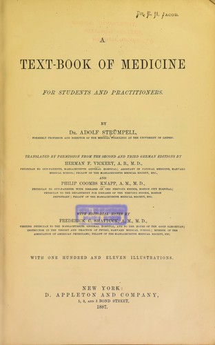 Cover for A text-book of medicine for students and practitioners