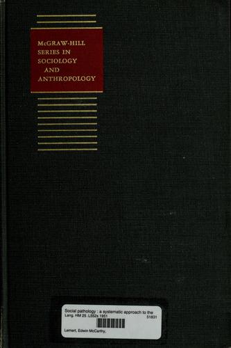 Cover for Social pathology