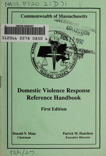 Cover for Domestic violence response reference handbook