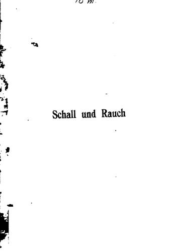 Cover for Schall und Rauch