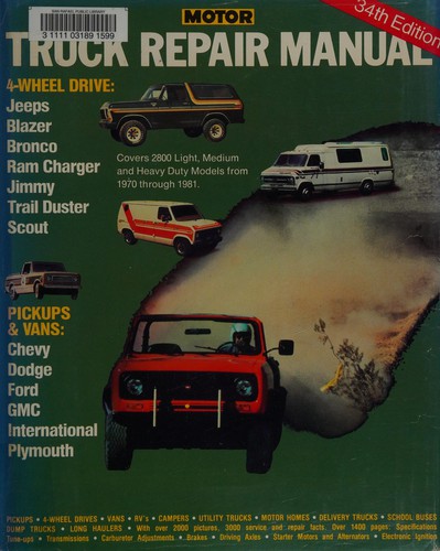 Cover for Motor Truck Repair Manual