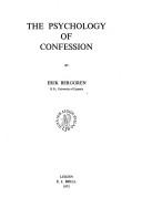 Cover for The psychology of confession