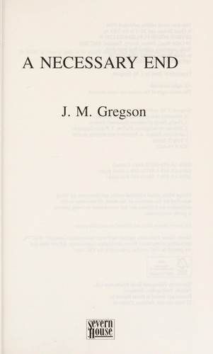 Cover for A necessary end
