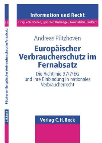 Cover for Europäischer Verbraucherschutz im Fernabsatz.