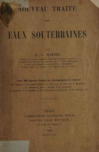 Cover for Nouveau traité des eaux souterraines