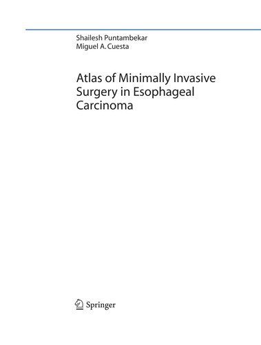 Cover for Atlas of Minimally Invasive Surgery in Esophageal Carcinoma