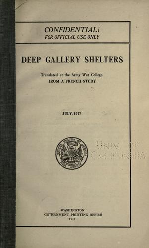 Cover for Deep gallery shelters