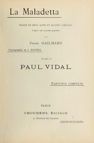 Cover for La maladetta