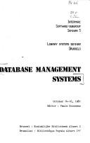 Cover for Database management systems