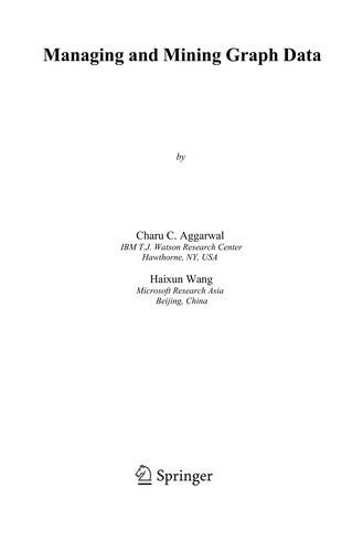Cover for Managing and mining graph data