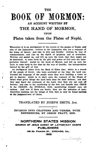 Cover for The book of Mormon