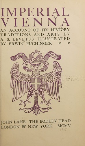 Cover for Imperial Vienna;