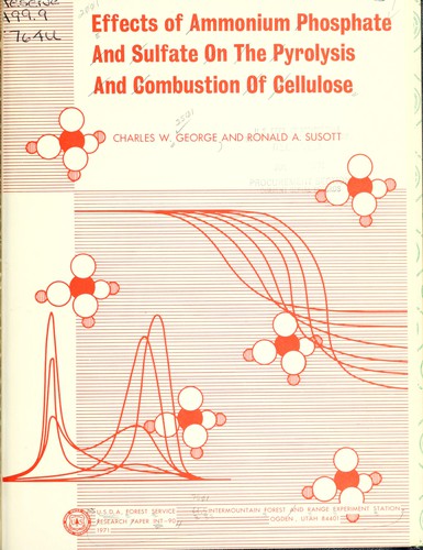 Cover for Effects of ammonium phosphate and sulfate on the pyrolysis and combustion of cellulose