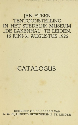 Cover for Jan Steen