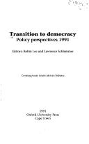 Cover for Transition to democracy