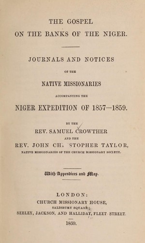 Cover for The gospel on the banks of the Niger