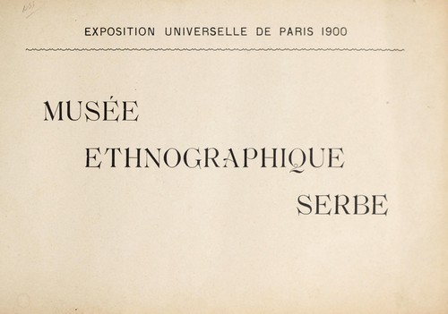 Cover for Musée ethnographique serbe