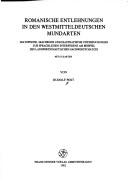 Cover for Romanische Entlehnungen in den westmitteldeutschen Mundarten