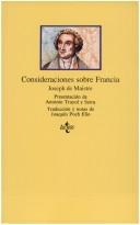 Cover for Consideraciones sobre Francia