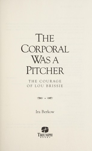 Cover for The corporal was a pitcher