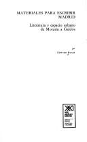 Cover for Materiales para escribir Madrid