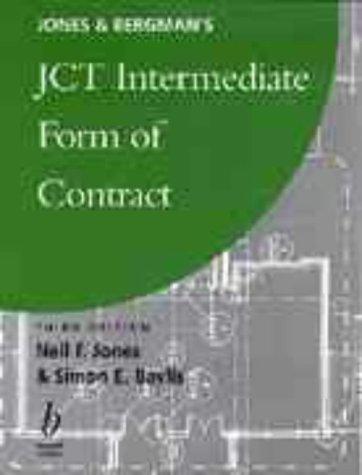 Cover for Jones & Bergman's JCT intermediate form of contract