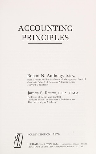 Cover for Accounting principles
