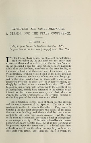 Cover for Patriotism and cosmopolitanism