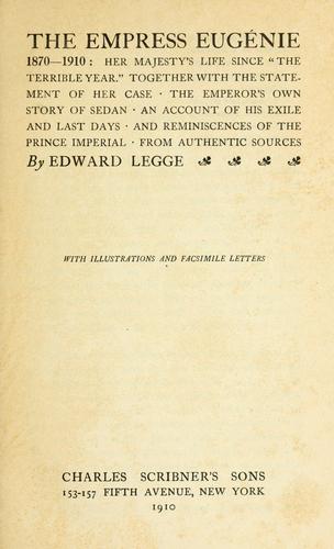 Cover for The Empress Eugénie, 1870-1910