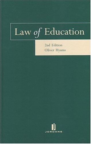Cover for Law of education