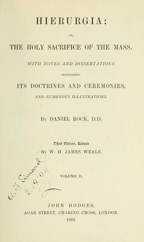 Cover for Hierurgia, or, The Holy Sacrifice of the Mass
