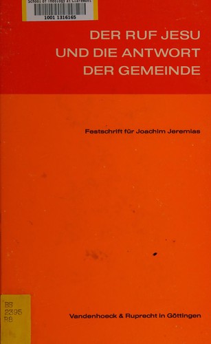 Cover for Der Ruf Jesu und die Antwort der Gemeinde.