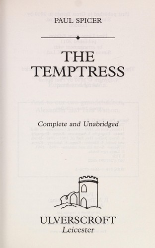 Cover for The temptress