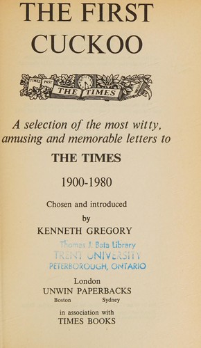 Cover for The first cuckoo