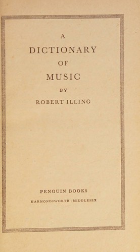 Cover for Dictionary of Music