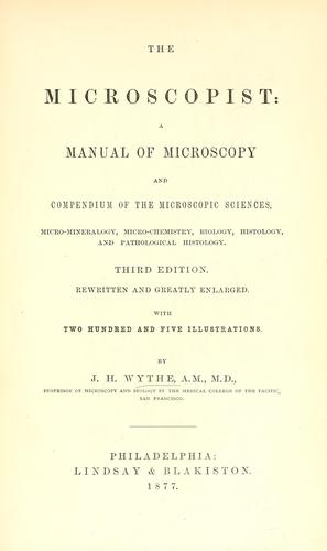 Cover for The microscopist