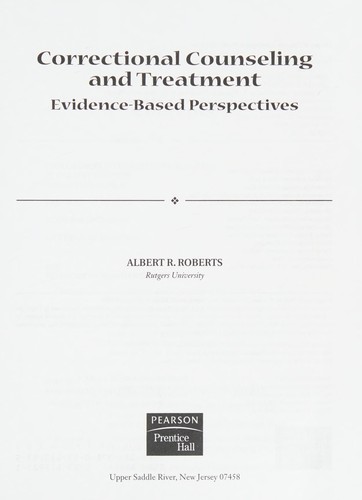 Cover for Correctional counseling & treatment