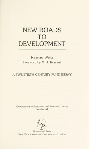 Cover for New roads to development