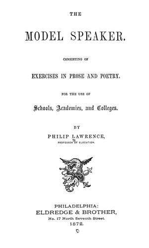 Cover for The model speaker