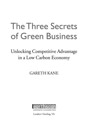 Cover for The three secrets of green business