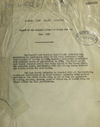 Cover for [Report 1952]