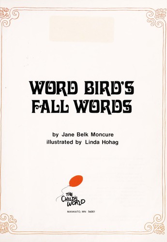 Cover for Word Bird's fall words