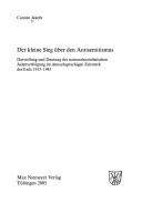 Cover for Der kleine Sieg über den Antisemitismus
