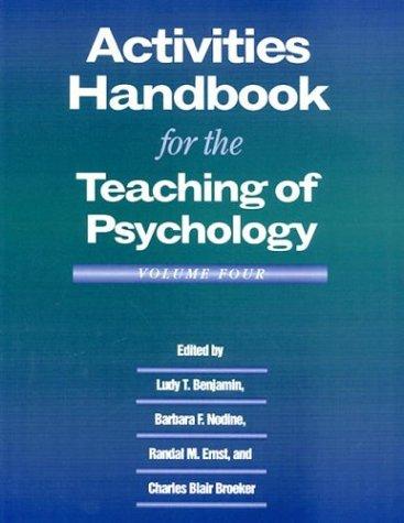 Cover for Activities Handbook for Teaching Psychology (Activities Handbook for the Teaching of Psychology)
