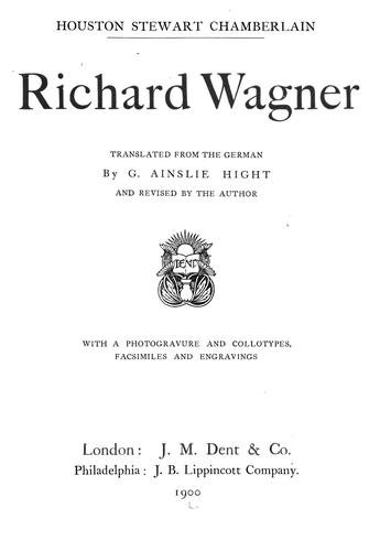 Cover for Richard Wagner