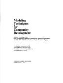 Cover for Modeling techniques for community development