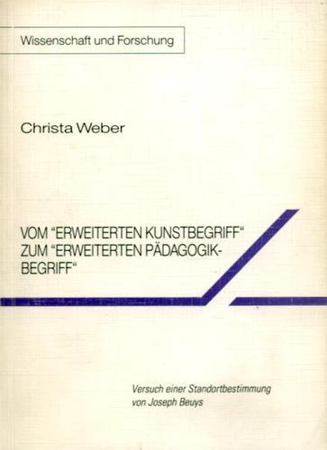 Cover for Vom "erweiterten Kunstbegriff" zum "erweiterten Pädagogikbegriff"