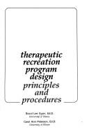Cover for Therapeutic Recreation Design