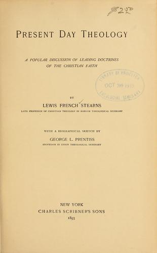 Cover for Present day theology