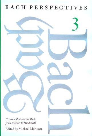 Cover for Bach Perspectives, Volume 3